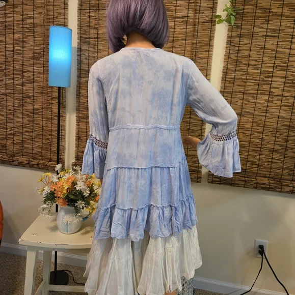 Raviya Tie-Dye Open Front Flare Cardigan - Picture 5 of 12